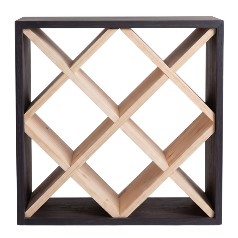 Écrins Double X - Cube casier haute capacité en Chêne | Les Écrins de Chapaize